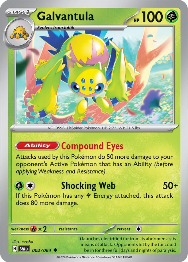 Galvantula 002/064 card from SV: Shrouded Fable