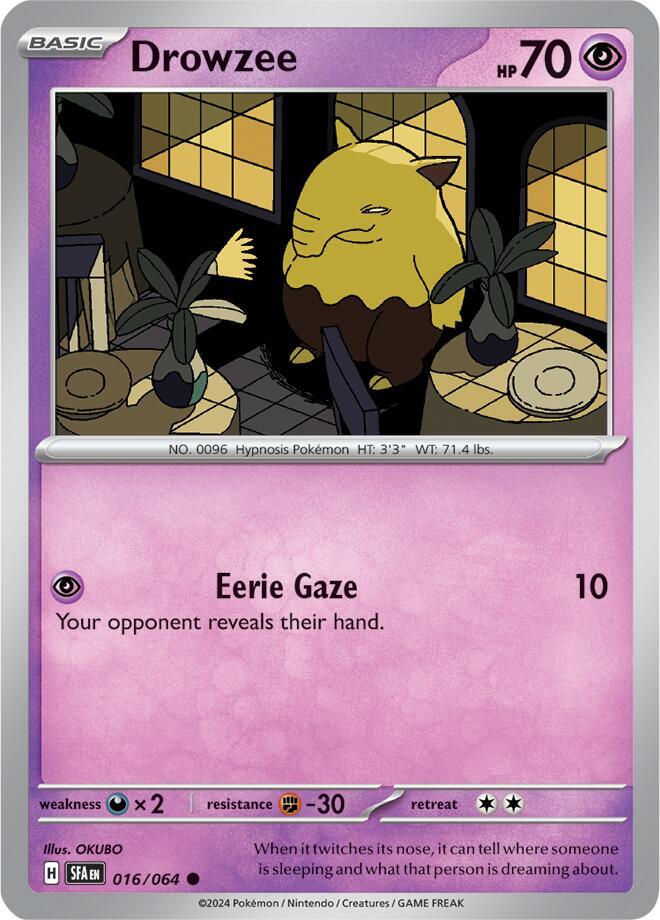 Drowzee 016/064 card from SV: Shrouded Fable