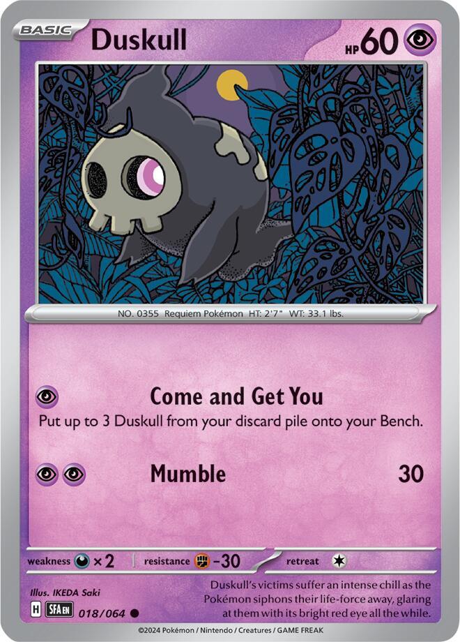 Duskull 018/064 card from SV: Shrouded Fable