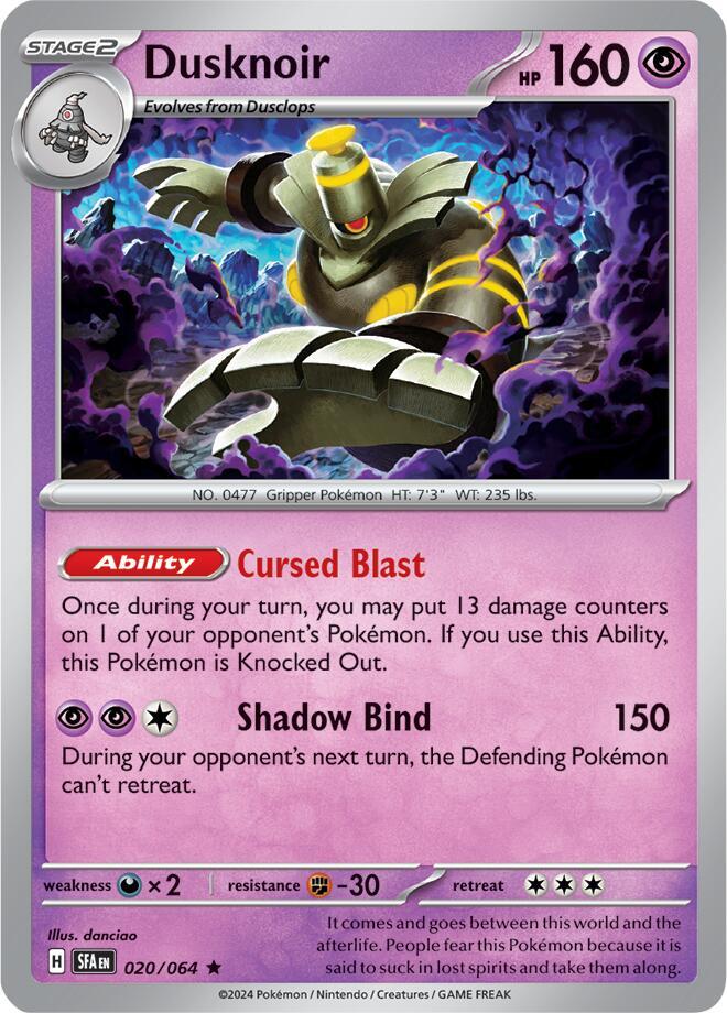 Dusknoir 020/064 card from SV: Shrouded Fable