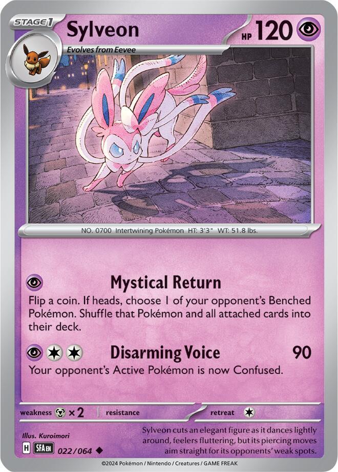 Sylveon 022/064 card from SV: Shrouded Fable