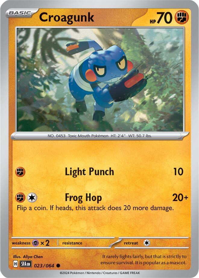 Croagunk 023/064 card from SV: Shrouded Fable