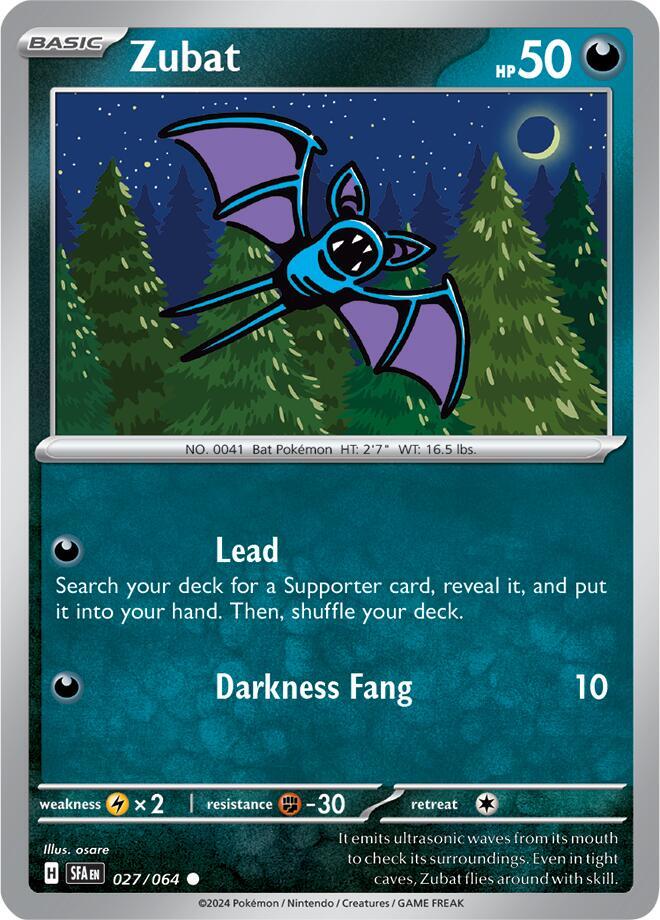 Zubat 027/064 card from SV: Shrouded Fable