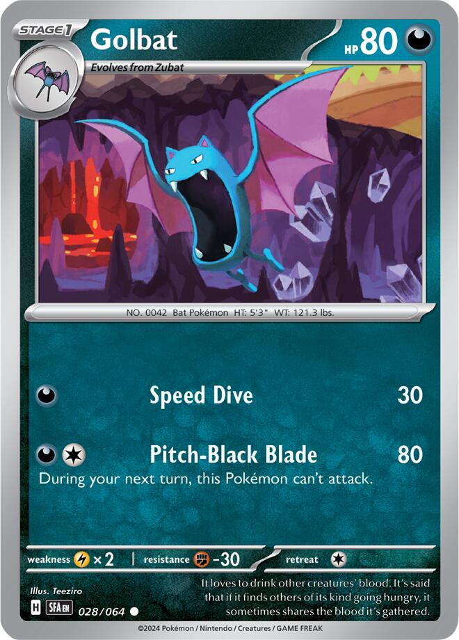 Golbat 028/064 card from SV: Shrouded Fable