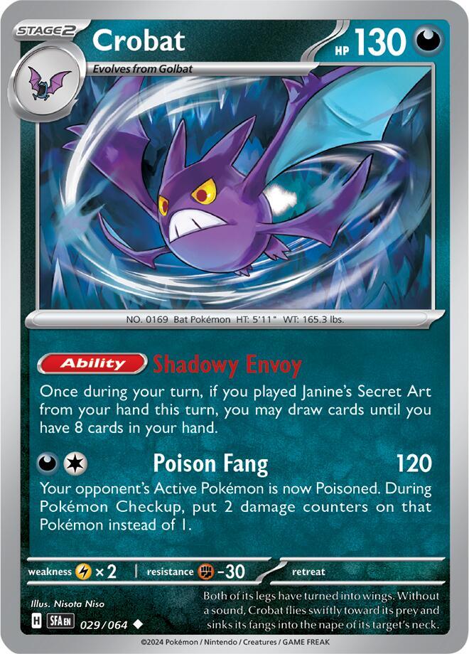 Crobat 029/064 card from SV: Shrouded Fable