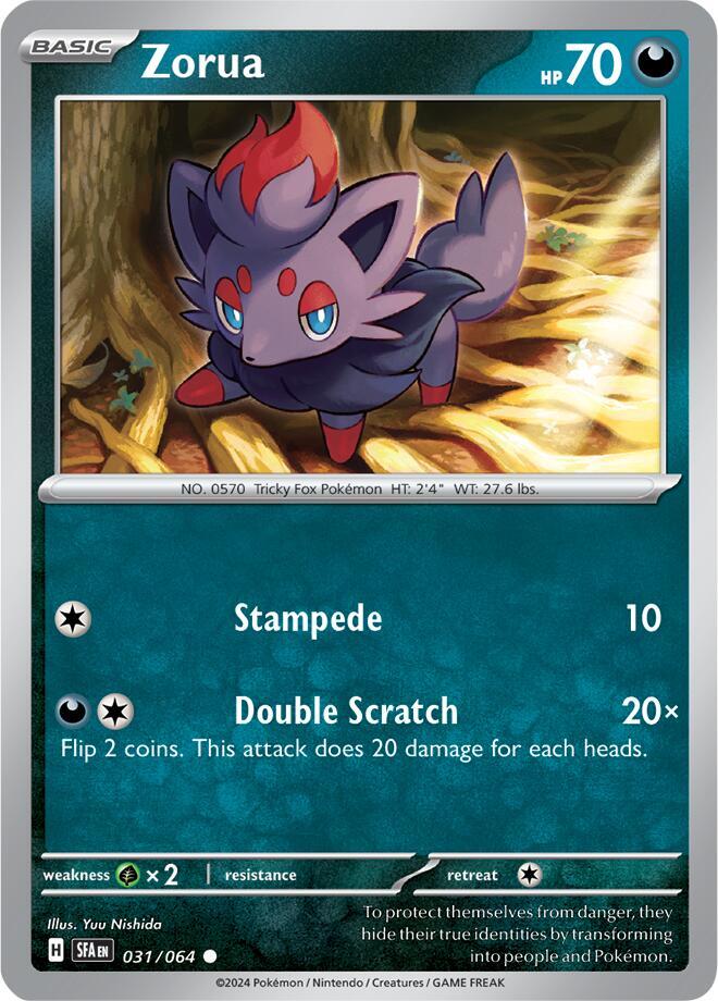 Zorua 031/064 card from SV: Shrouded Fable