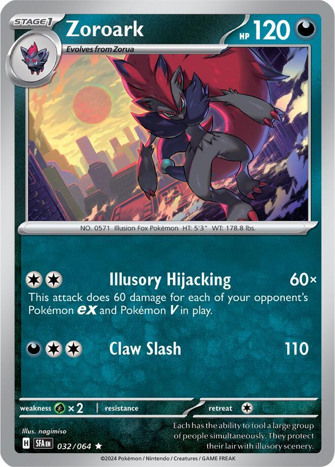 Zoroark 032/064 card from SV: Shrouded Fable