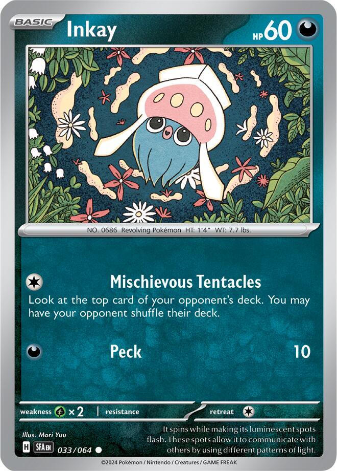 Inkay 033/064 card from SV: Shrouded Fable