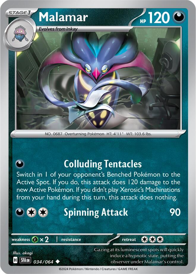 Malamar 034/064 card from SV: Shrouded Fable