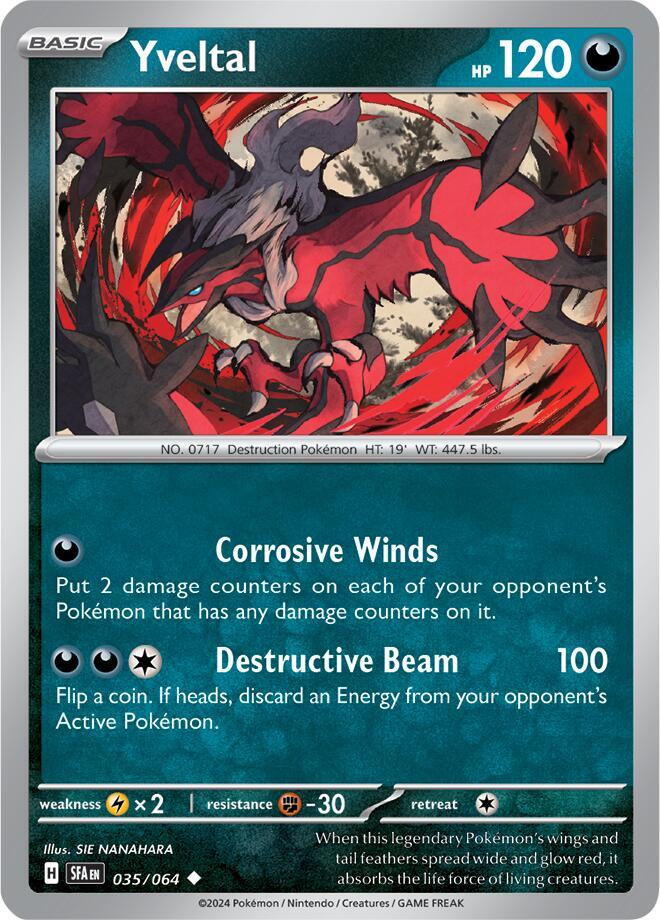 Yveltal 035/064 card from SV: Shrouded Fable