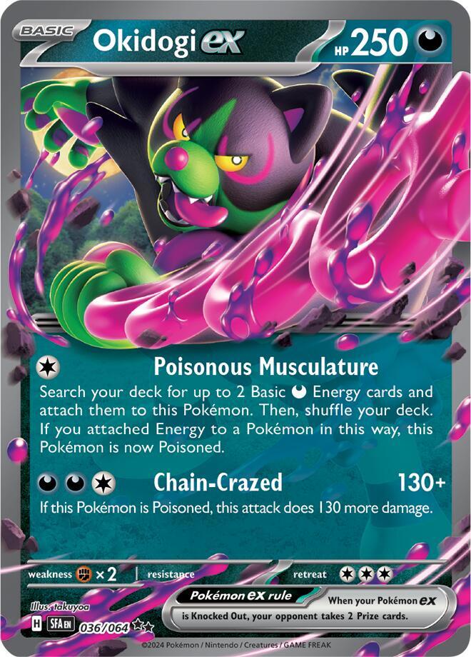 Okidogi ex 036/064 card from SV: Shrouded Fable
