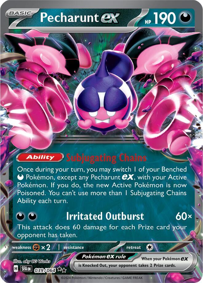 Pecharunt ex 039/064 card from SV: Shrouded Fable