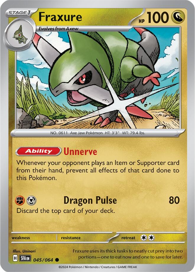 Fraxure 045/064 card from SV: Shrouded Fable