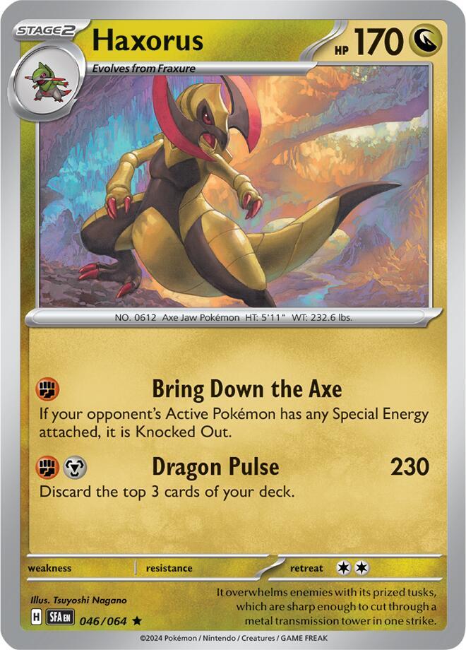 Haxorus 046/064 card from SV: Shrouded Fable