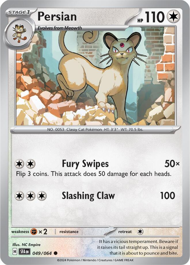 Persian 049/064 card from SV: Shrouded Fable
