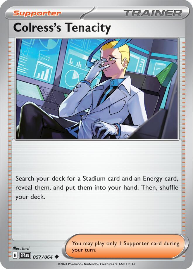 Colress's Tenacity 057/064 card from SV: Shrouded Fable