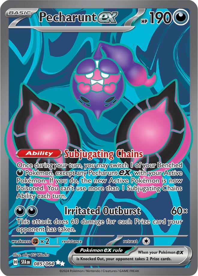 Pecharunt ex 085/064 card from SV: Shrouded Fable