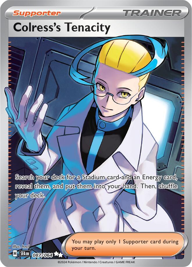 Colress's Tenacity 087/064 card from SV: Shrouded Fable
