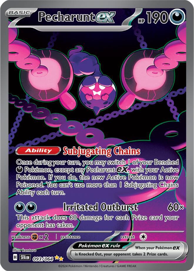 Pecharunt ex 093/064 card from SV: Shrouded Fable