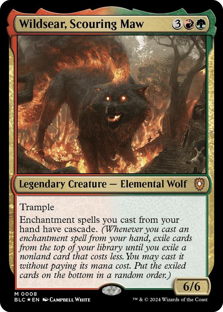Wildsear, Scouring Maw 8 card from Commander: Bloomburrow