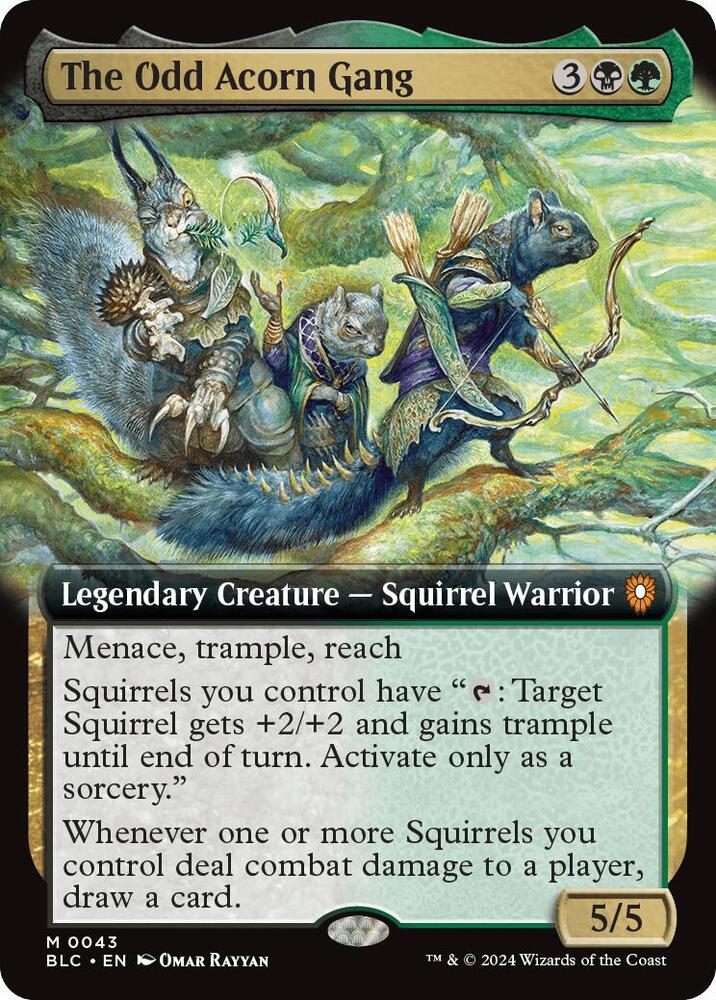 The Odd Acorn Gang (Extended Art) 43 card from Commander: Bloomburrow