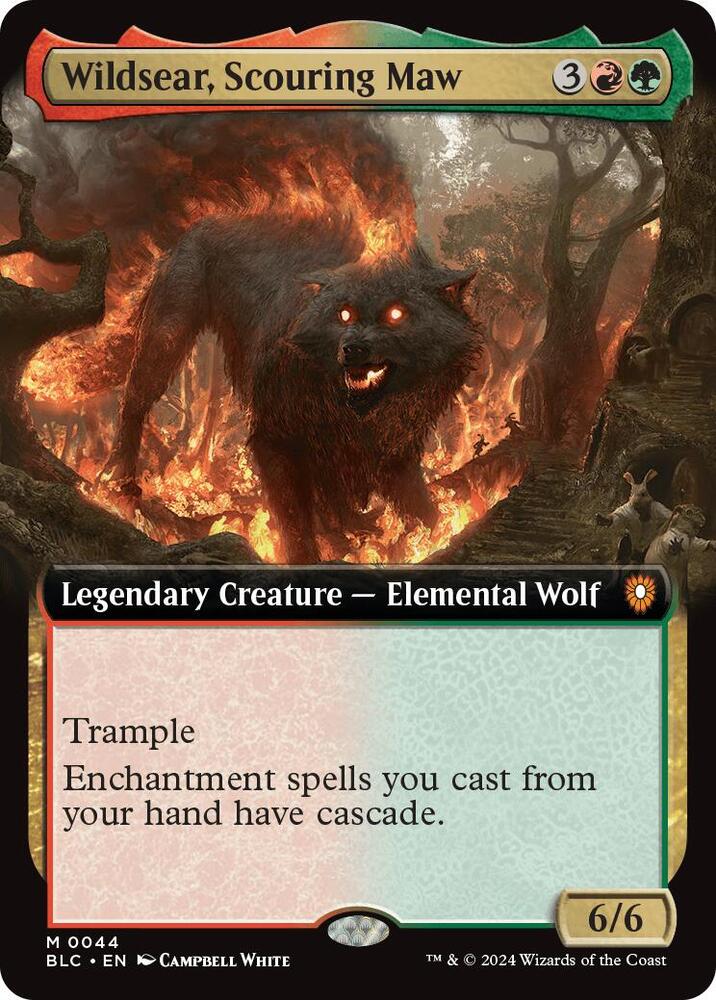 Wildsear, Scouring Maw (Extended Art) 44 card from Commander: Bloomburrow