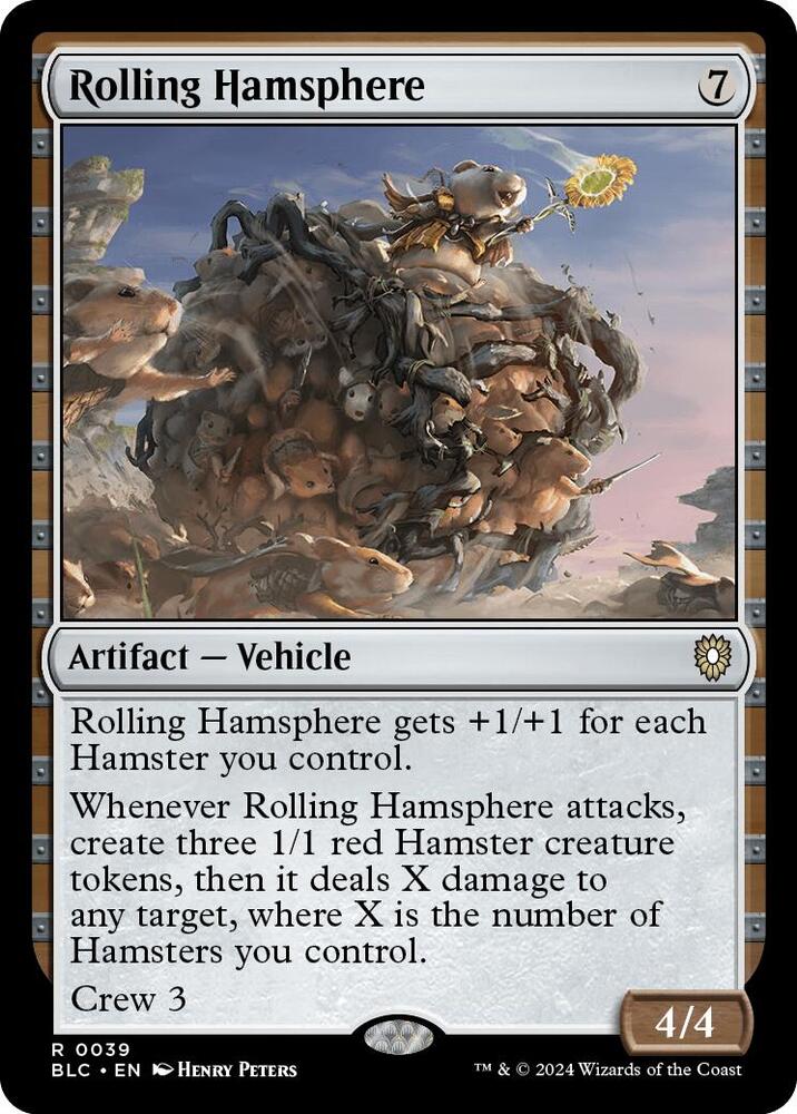 Rolling Hamsphere 39 card from Commander: Bloomburrow