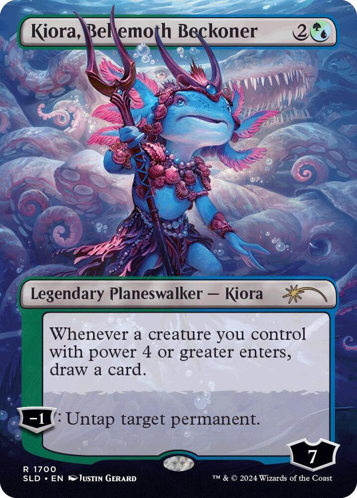 Kiora, Behemoth Beckoner 1700 card from Secret Lair Drop Series
