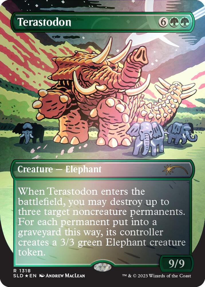 Terastodon (Rainbow Foil) 1318 card from Secret Lair Drop Series