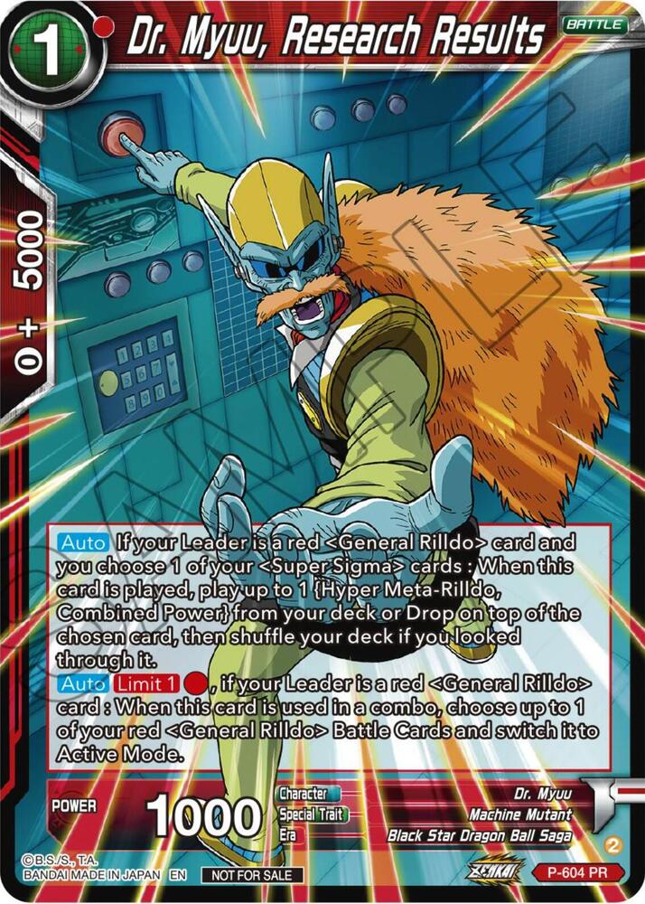Dr. Myuu, Research Results (Zenkai Series Tournament Pack Vol.8) P-604 card from Tournament Promotion Cards