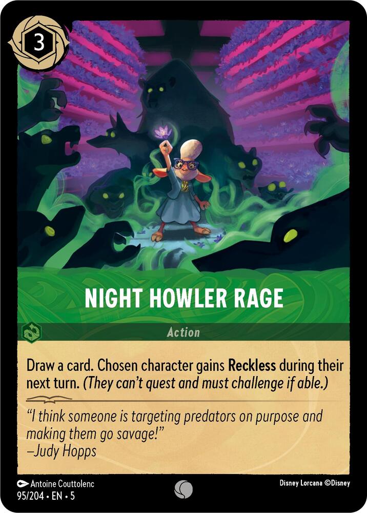 Night Howler Rage 95/204 card from Shimmering Skies