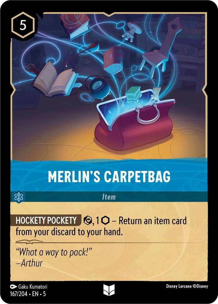 Merlin's Carpetbag 167/204 card from Shimmering Skies