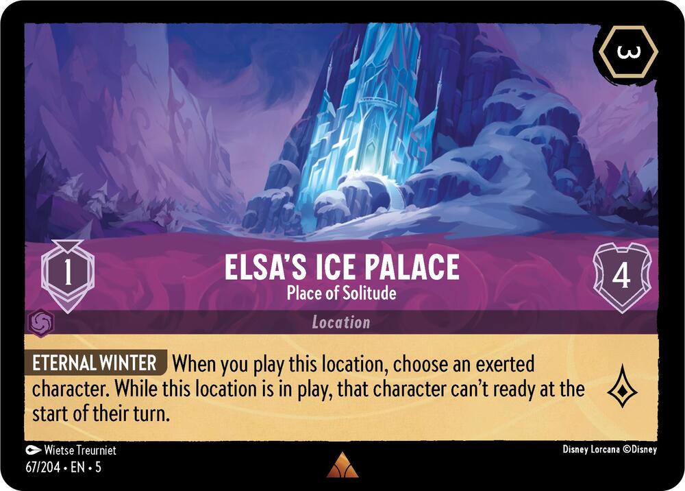 Elsa's Ice Palace - Place of Solitude 67/204 card from Shimmering Skies