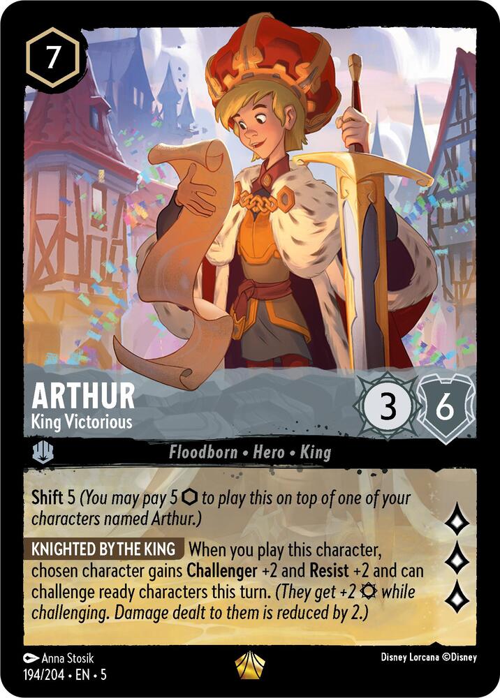 Arthur - King Victorious 194/204 card from Shimmering Skies