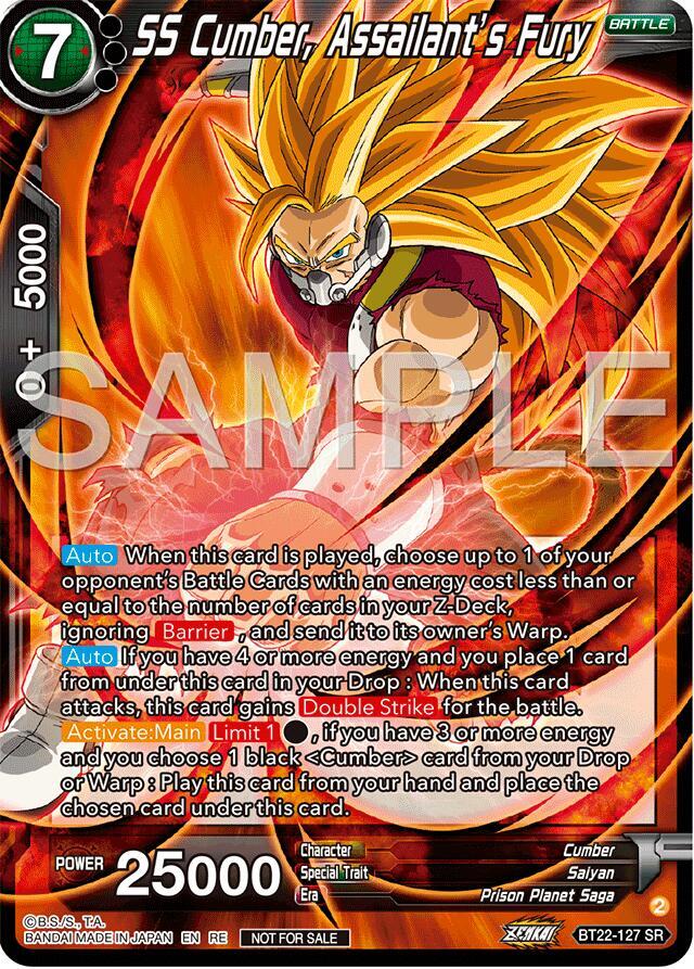 SS Cumber, Assailant's Fury (Deluxe Pack 2024 Vol.2) BT22-127 card from Promotion Cards