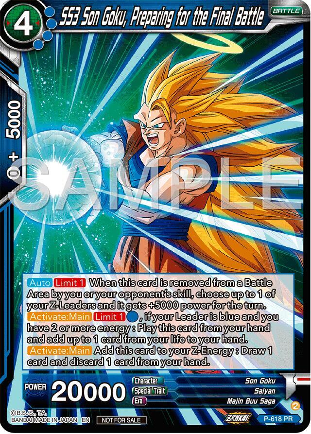 SS3 Son Goku, Preparing for the Final Battle (Deluxe Pack 2024 Vol.2) P-618 card from Promotion Cards