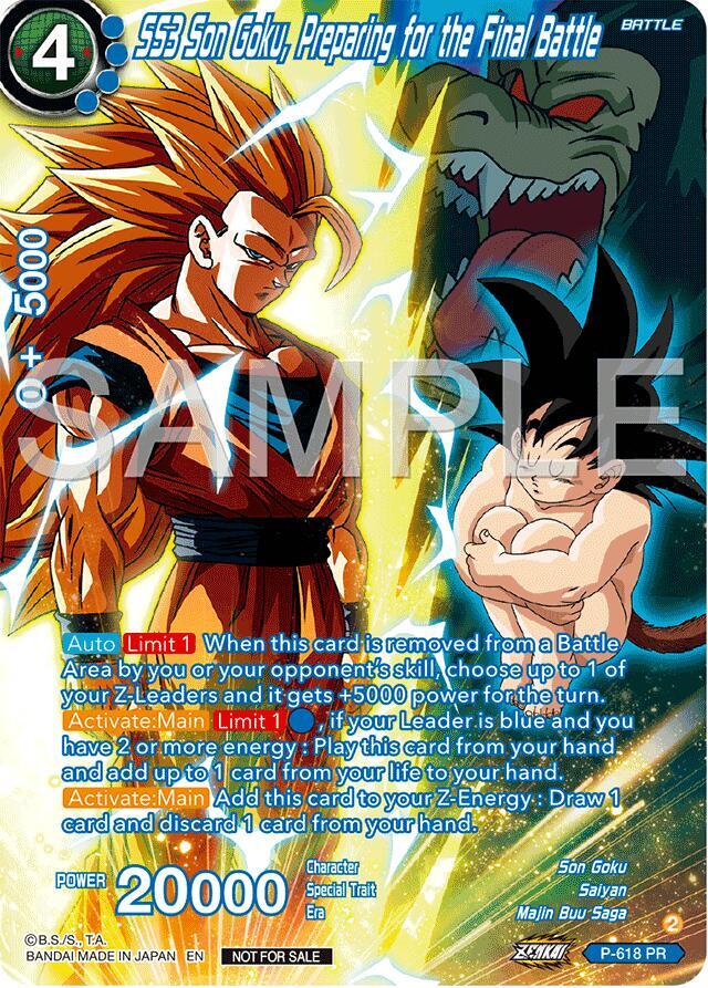 SS3 Son Goku, Preparing for the Final Battle (Full Art) (Deluxe Pack 2024 Vol.2) P-618 card from Promotion Cards