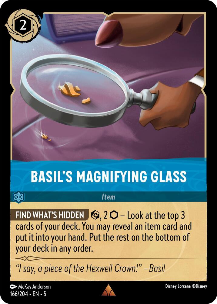Basil's Magnifying Glass 166/204 card from Shimmering Skies