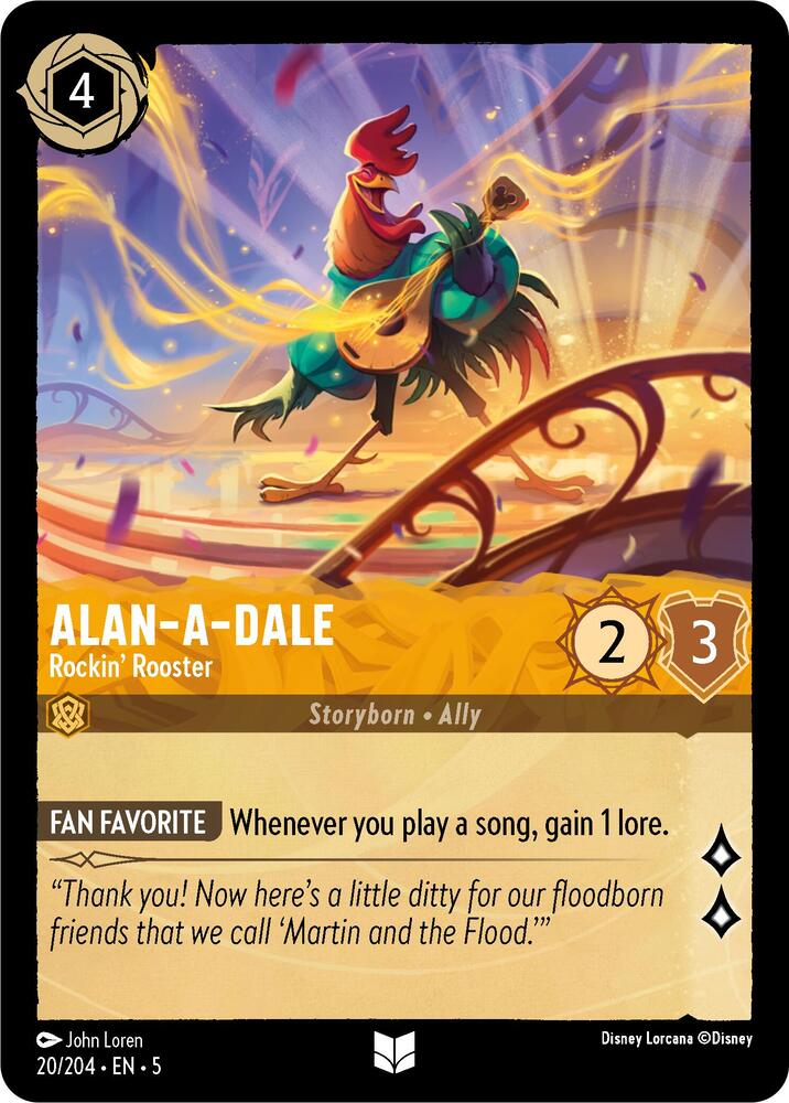 Alan-A-Dale - Rockin' Rooster 20/204 card from Shimmering Skies