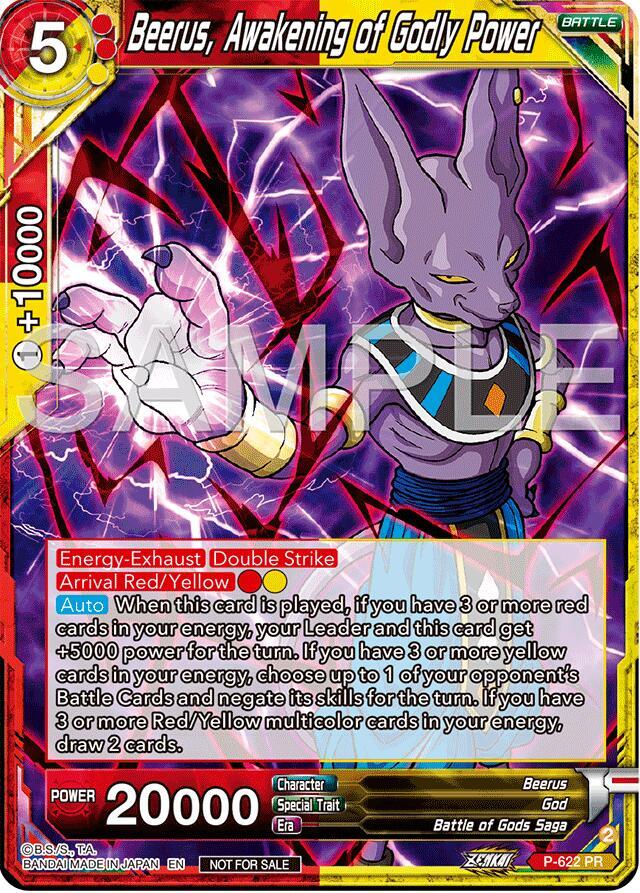 Beerus, Awakening of Godly Power (Deluxe Pack 2024 Vol.2) P-622 card from Promotion Cards