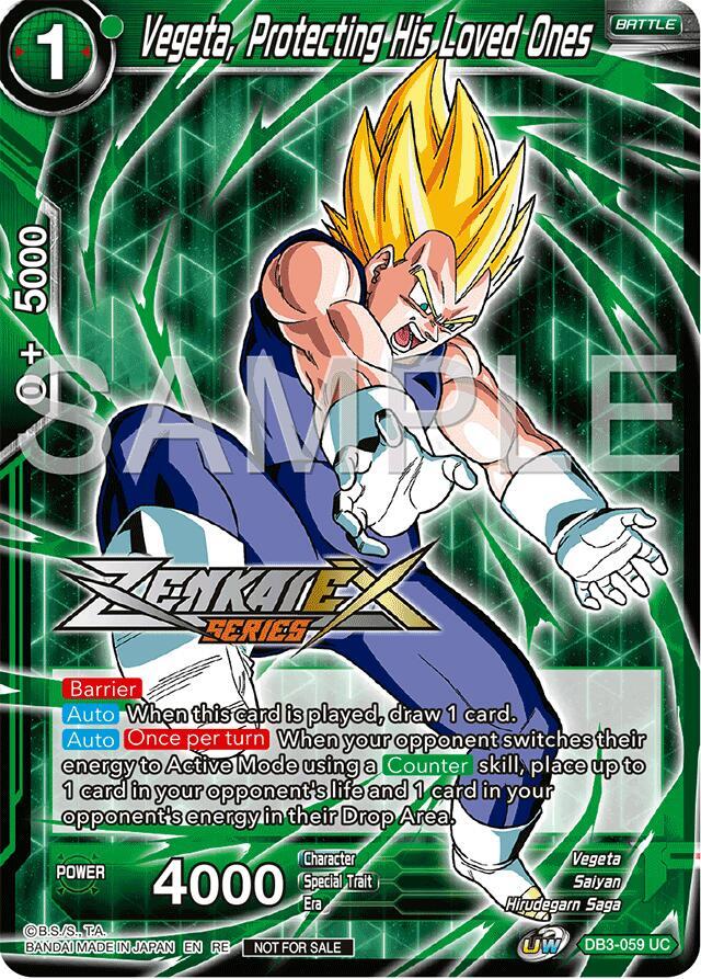 Vegeta, Protecting His Loved Ones (Event Pack 15) DB3-059 card from Promotion Cards