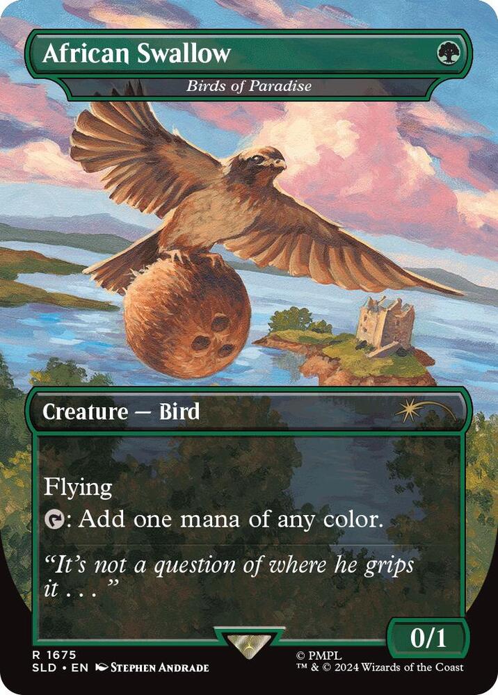 African Swallow - Birds of Paradise 1675 card from Secret Lair Drop Series