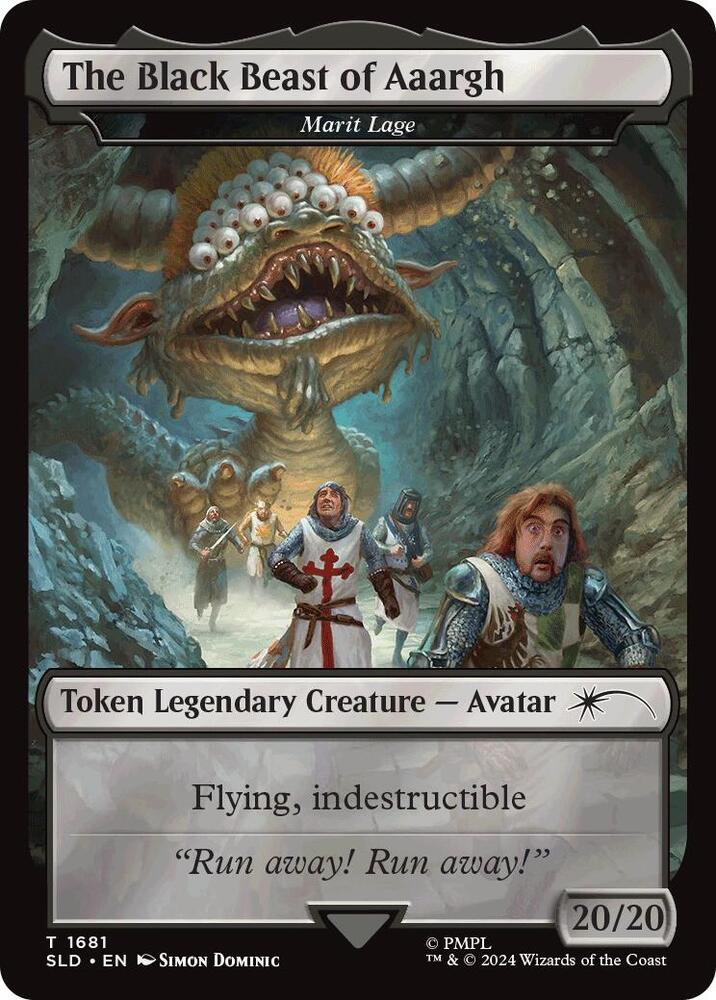 The Black Beast of Aaargh - Marit Lage Token 1681 card from Secret Lair Drop Series