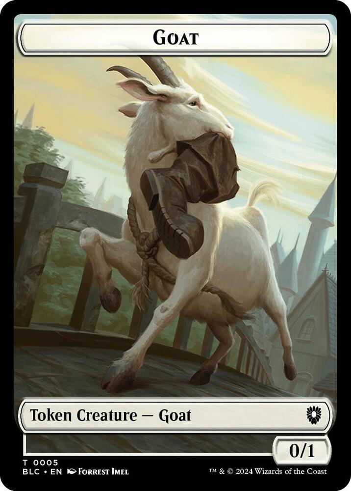 Goat // Wolf Double-Sided Token 5 // 32 card from Commander: Bloomburrow