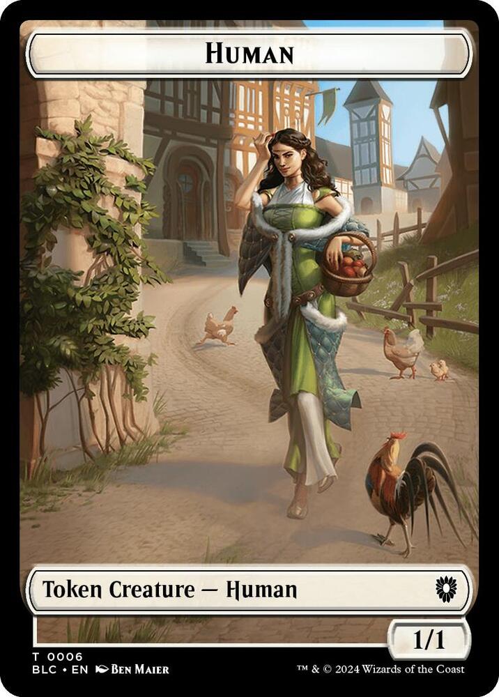 Human // Soldier Double-Sided Token 6 // 8 card from Commander: Bloomburrow