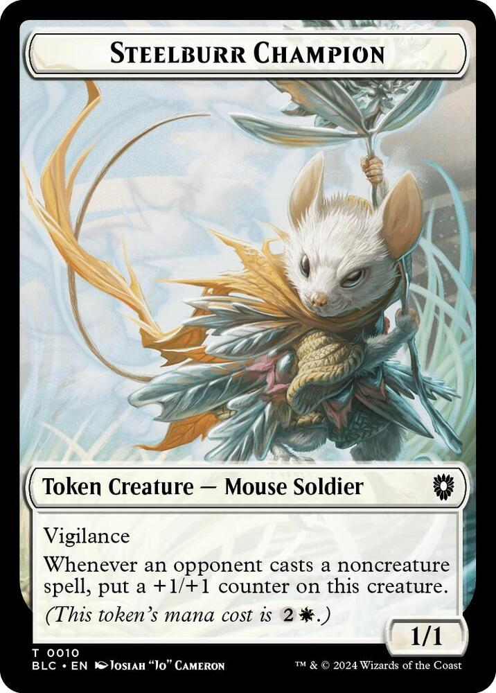 Steelburr Champion // Squid Double-Sided Token 10 // 17 card from Commander: Bloomburrow