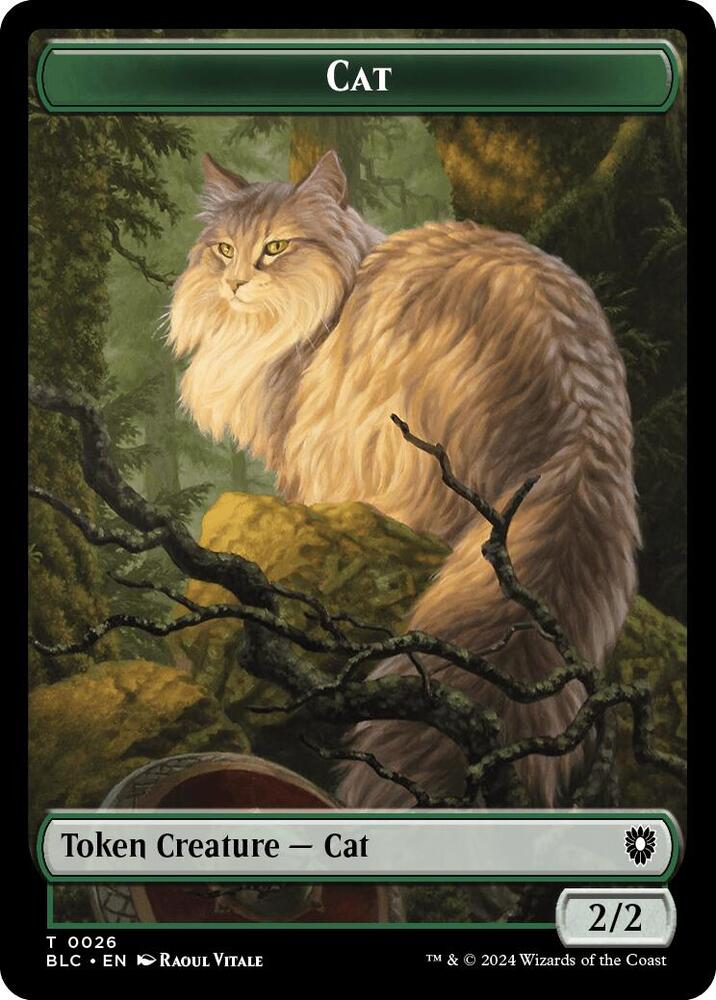 Cat // Beast Double-Sided Token 26 // 25 card from Commander: Bloomburrow