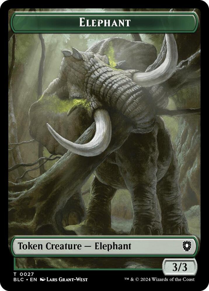 Elephant // Squid Double-Sided Token 27 // 17 card from Commander: Bloomburrow