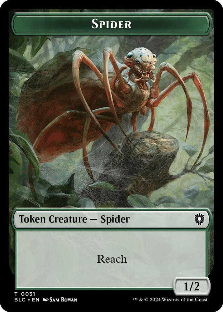 Spider // Blood Double-Sided Token 31 // 36 card from Commander: Bloomburrow