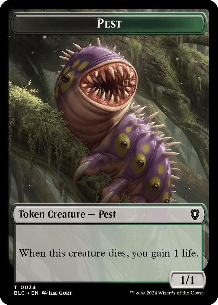 Pest // Shapeshifter Double-Sided Token 34 // 15 card from Commander: Bloomburrow